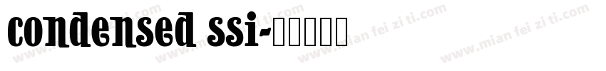 condensed ssi字体转换